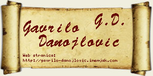 Gavrilo Danojlović vizit kartica